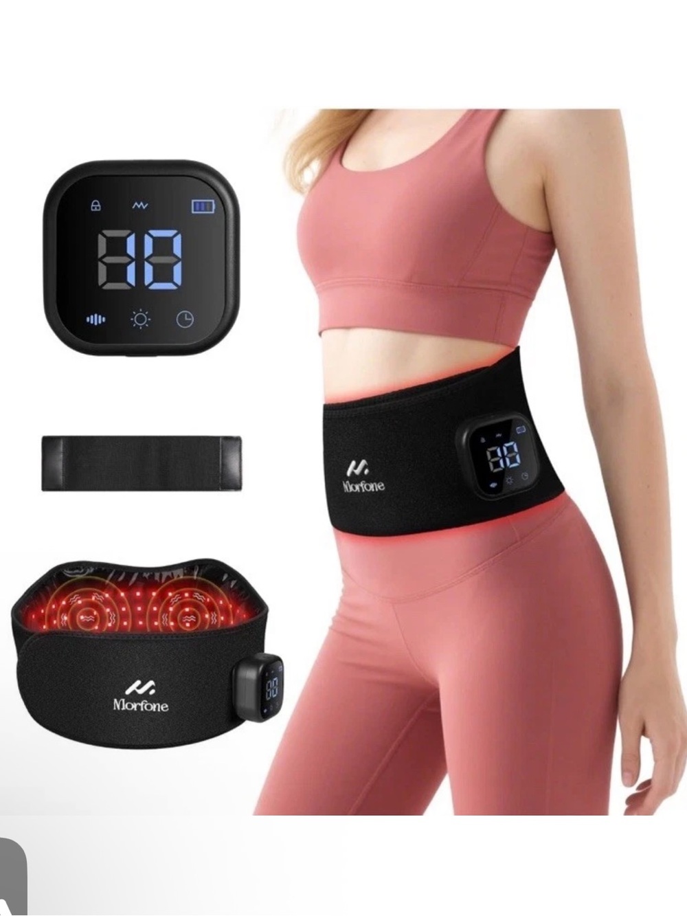 Red Light Therapy Cordless Portable Red Light Therapy Belt Body Vibration